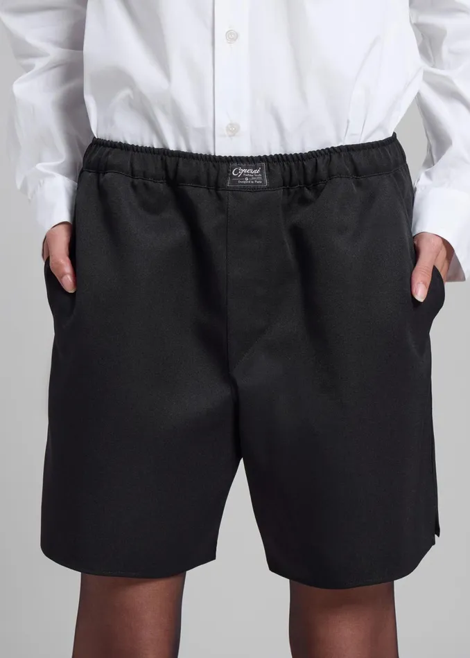 Women Coperni Boxer Shorts 8211 Black The Frankie Shop Bottoms