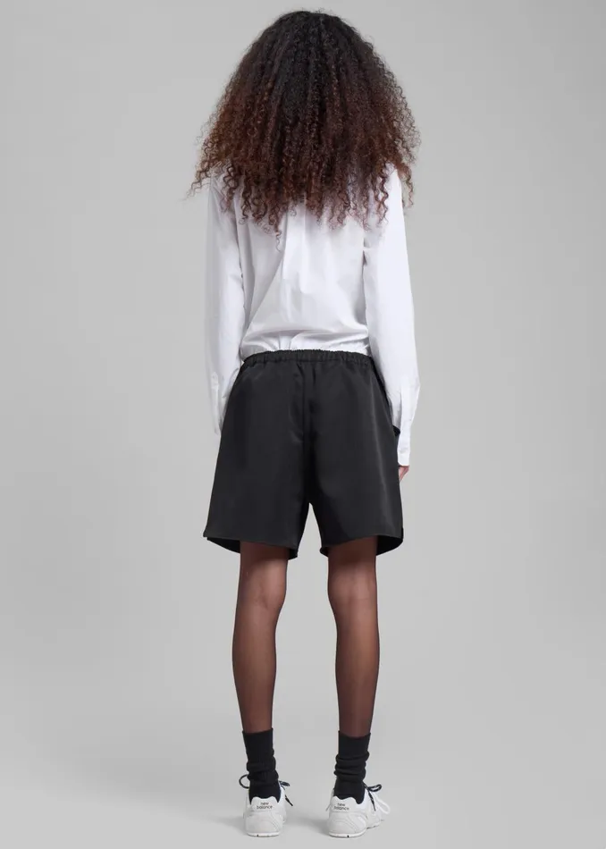 Women Coperni Boxer Shorts 8211 Black The Frankie Shop Bottoms
