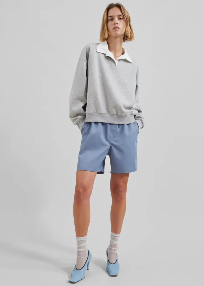 Women Coperni Boxer Shorts 8211 Blue The Frankie Shop Bottoms