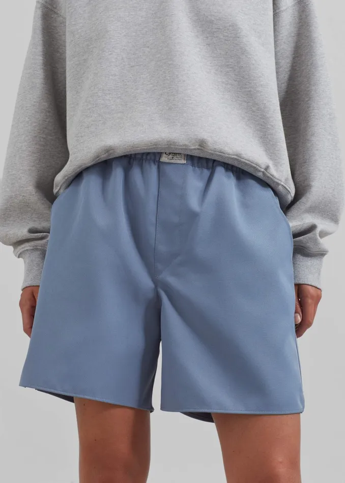 Women Coperni Boxer Shorts 8211 Blue The Frankie Shop Bottoms