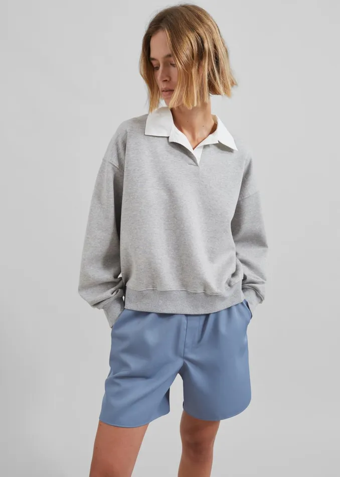 Women Coperni Boxer Shorts 8211 Blue The Frankie Shop Bottoms