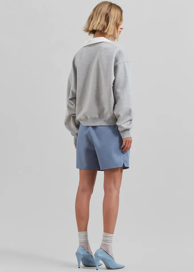 Women Coperni Boxer Shorts 8211 Blue The Frankie Shop Bottoms