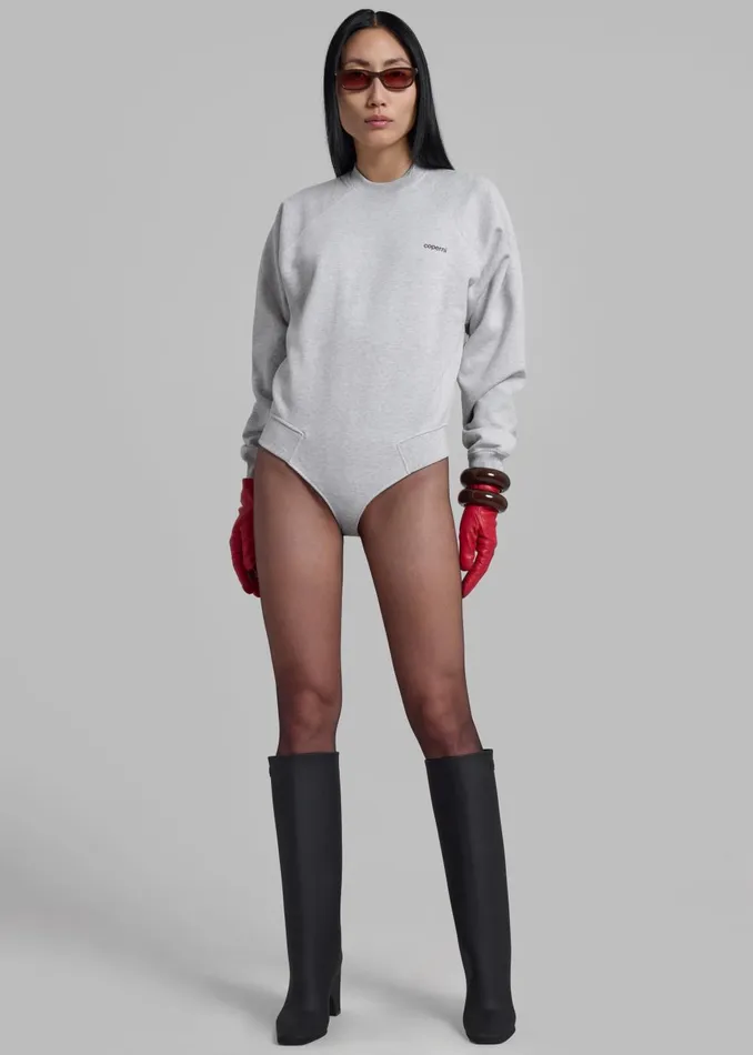 Women Coperni Crewneck Sweatshirt Body 8211 Grey Melange The Frankie Shop Tops