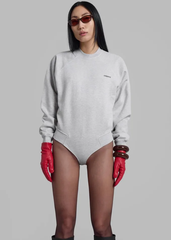 Women Coperni Crewneck Sweatshirt Body 8211 Grey Melange The Frankie Shop Tops
