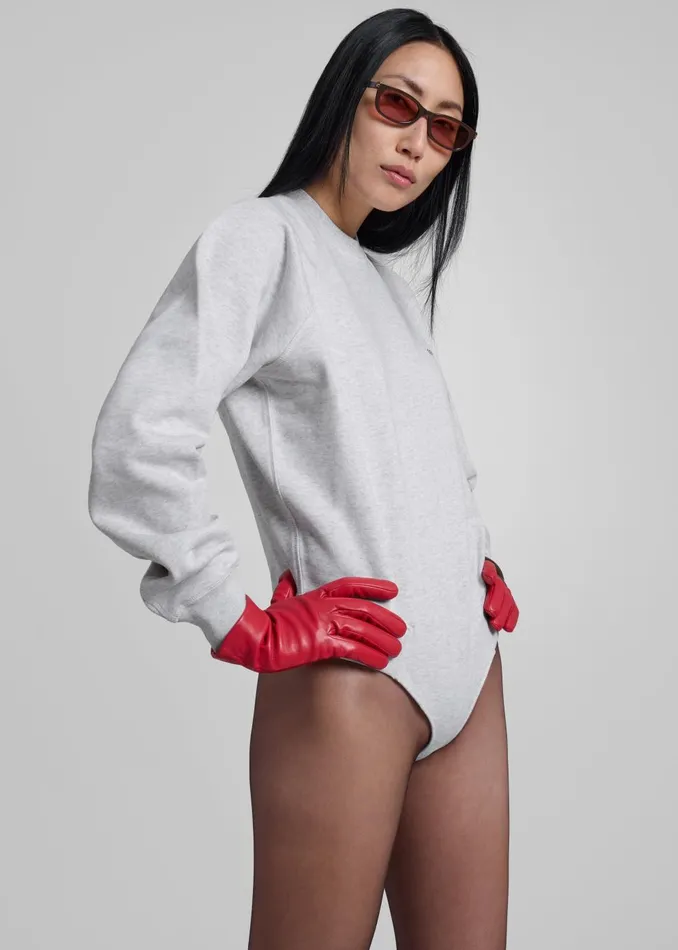 Women Coperni Crewneck Sweatshirt Body 8211 Grey Melange The Frankie Shop Tops