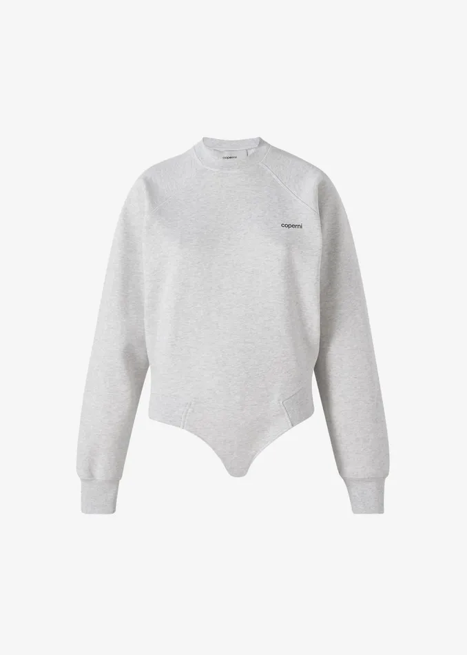 Women Coperni Crewneck Sweatshirt Body 8211 Grey Melange The Frankie Shop Tops
