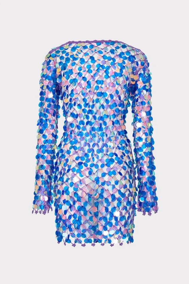 Women CoverUps Milly Sequin Crochet Mini Dress Purple