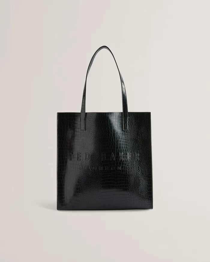 Women CROCCON 8211 Croc Detail Large Icon Bag Black Ted Baker Tote Bags Women CROCCON 8211 Croc Detail Large Icon Bag Black Ted Baker Tote Bags