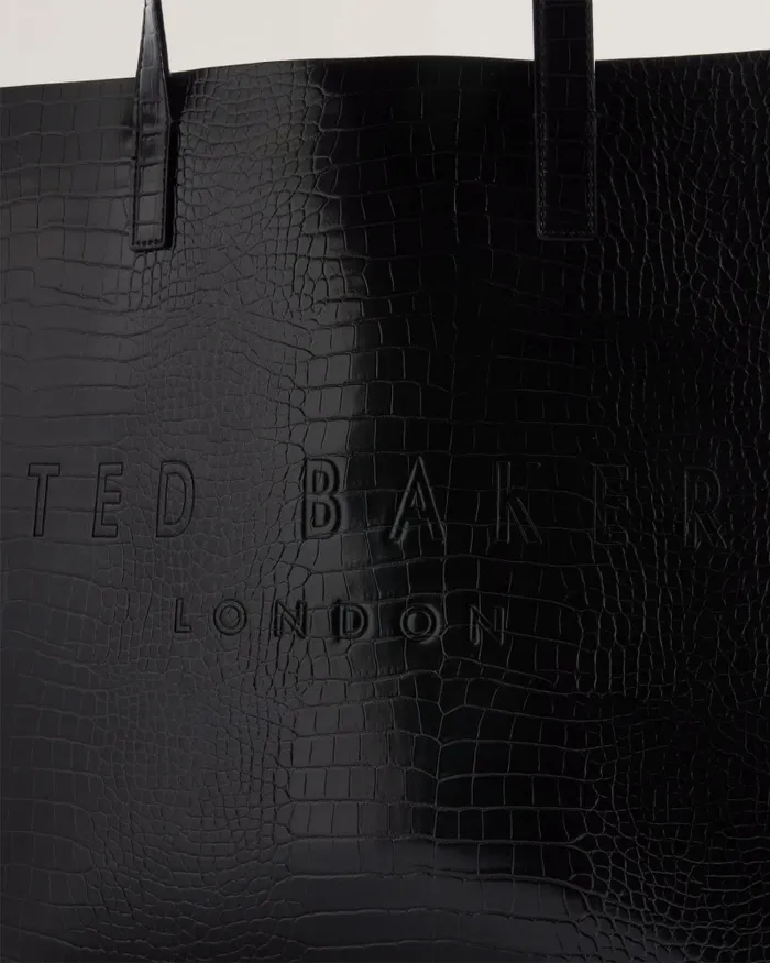 Women CROCCON 8211 Croc Detail Large Icon Bag Black Ted Baker Tote Bags Women CROCCON 8211 Croc Detail Large Icon Bag Black Ted Baker Tote Bags