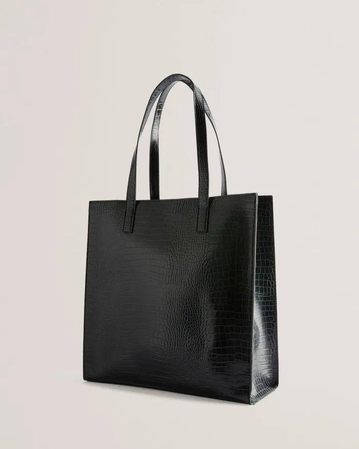 Women CROCCON 8211 Croc Detail Large Icon Bag Black Ted Baker Tote Bags Women CROCCON 8211 Croc Detail Large Icon Bag Black Ted Baker Tote Bags