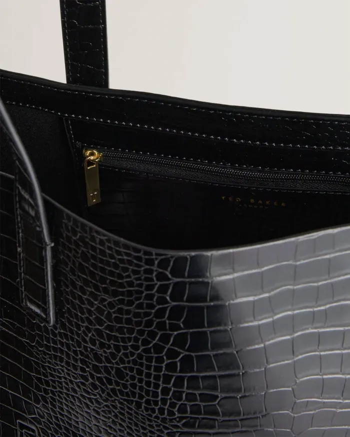 Women CROCCON 8211 Croc Detail Large Icon Bag Black Ted Baker Tote Bags Women CROCCON 8211 Croc Detail Large Icon Bag Black Ted Baker Tote Bags
