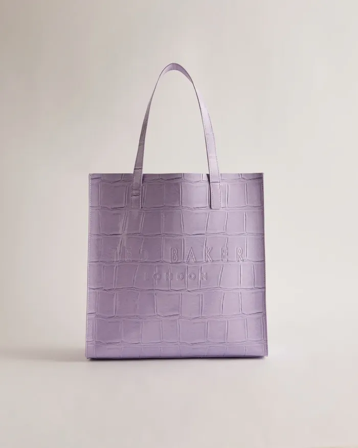 Women CROCCON 8211 Croc Detail Large Icon Bag Lilac Ted Baker Tote Bags Women CROCCON 8211 Croc Detail Large Icon Bag Lilac Ted Baker Tote Bags