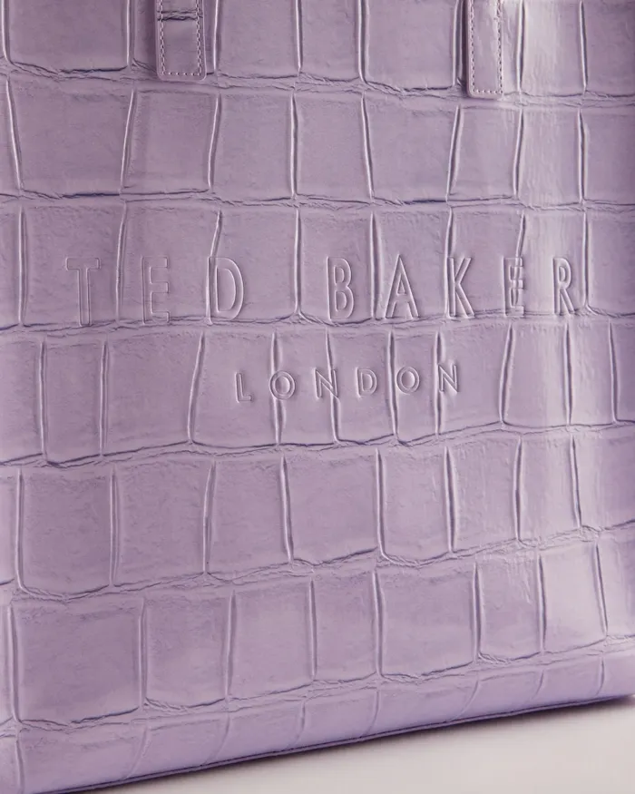 Women CROCCON 8211 Croc Detail Large Icon Bag Lilac Ted Baker Tote Bags Women CROCCON 8211 Croc Detail Large Icon Bag Lilac Ted Baker Tote Bags