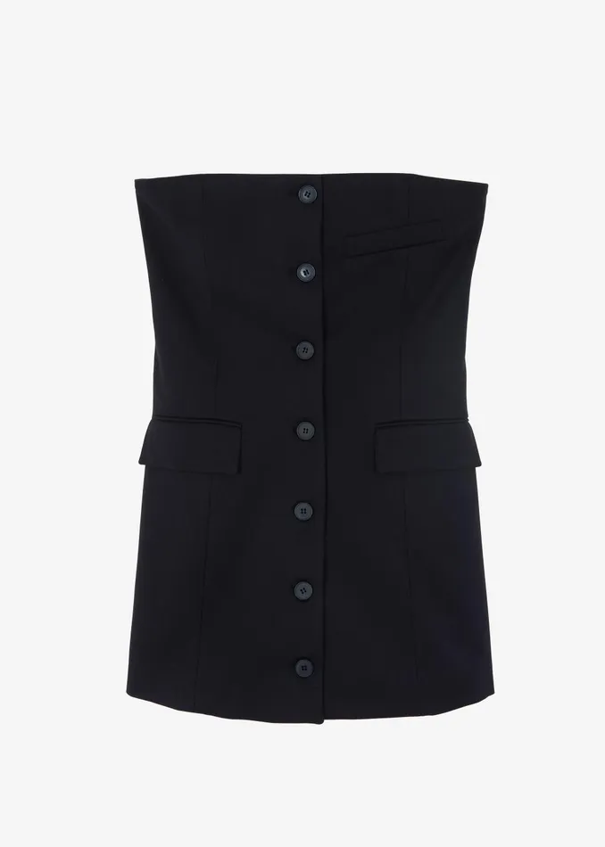Women Cyniah Strapless Vest 8211 Black The Frankie Shop Dresses