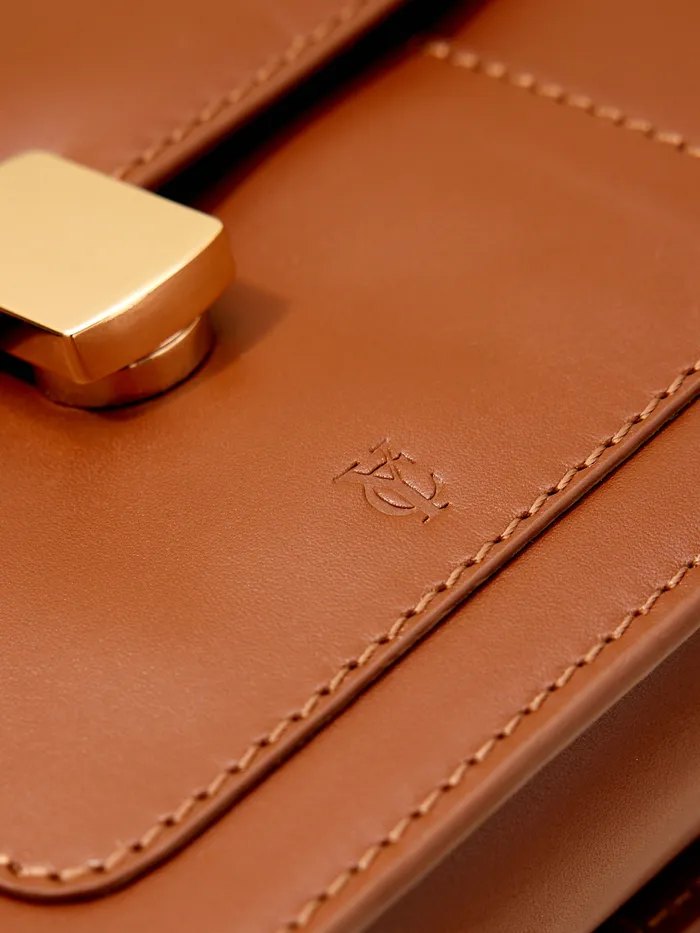 Women Cyrillus Accessories Messenger Bag 8211 Small Leather Goods Collection Tan