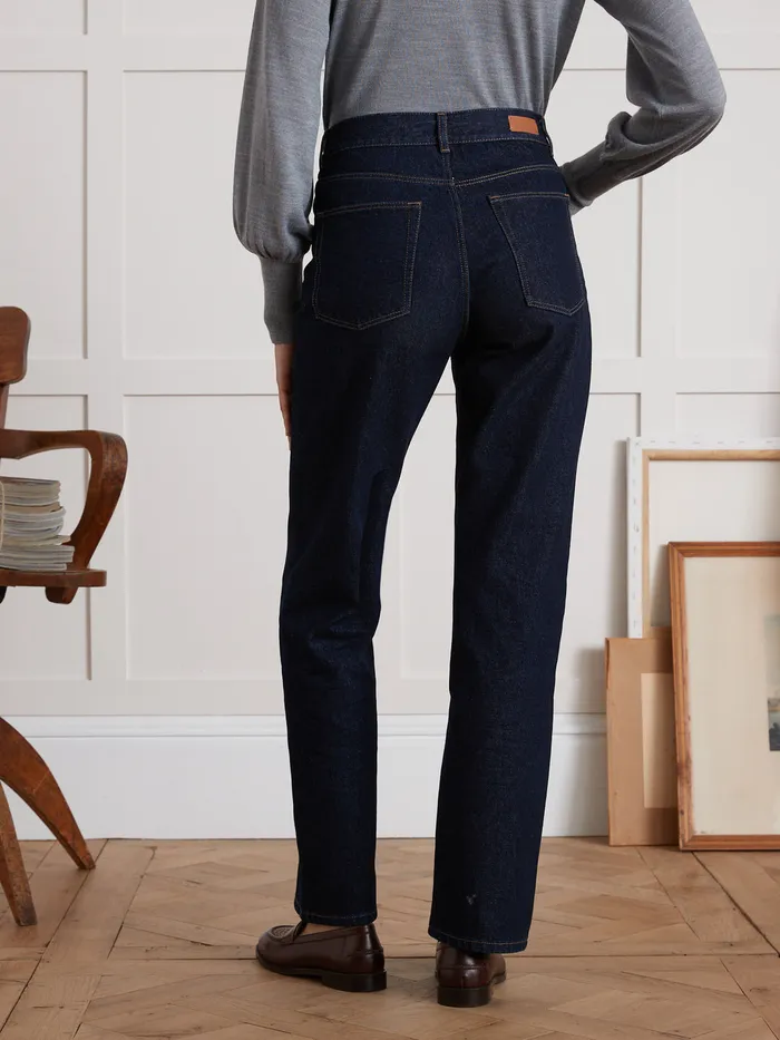 Women Cyrillus Clothing Camille Relaxed Organic Cotton Jeans With EcoFriendly Wash Denim Brut