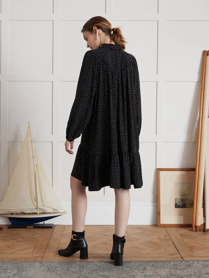 Women Cyrillus Clothing Short Confetti Print Dress Confetti Navy Noir