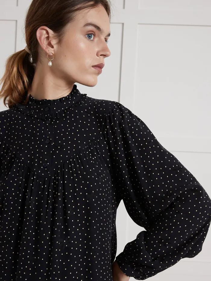 Women Cyrillus Clothing Short Confetti Print Dress Confetti Navy Noir