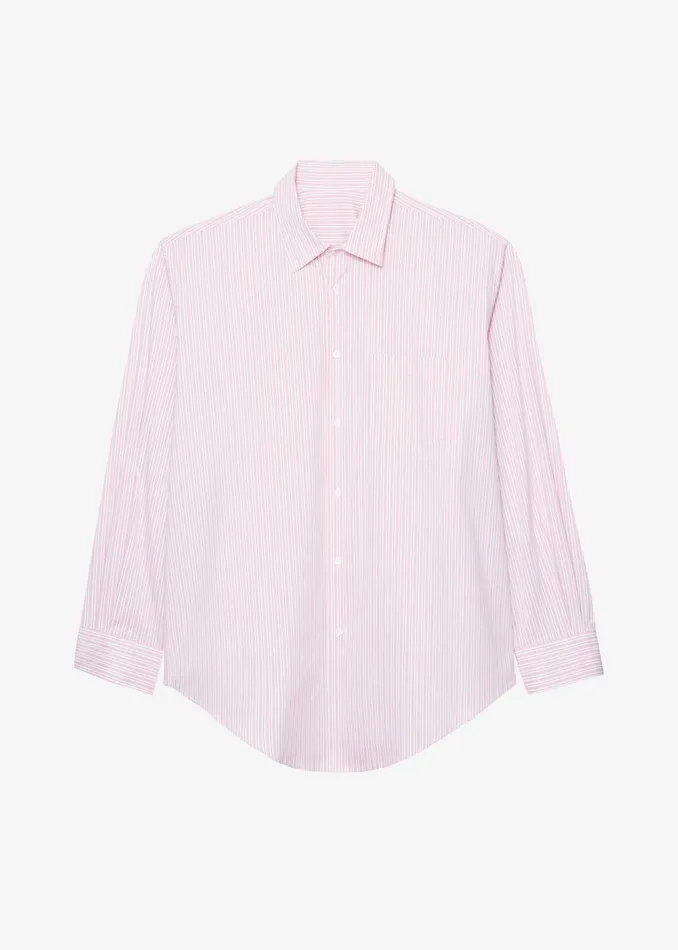 Women Cyrus Button Up Shirt 8211 PinkWhite Stripe The Frankie Shop Tops