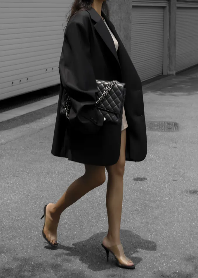 Women Dee Maxi Oversized Blazer 8211 Black The Frankie Shop Outerwear