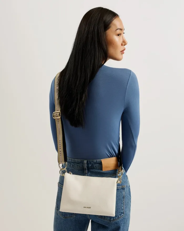 Women DELPHIA 8211 Branded Webbing Crossbody Bag White Ted Baker Crossbody Bags