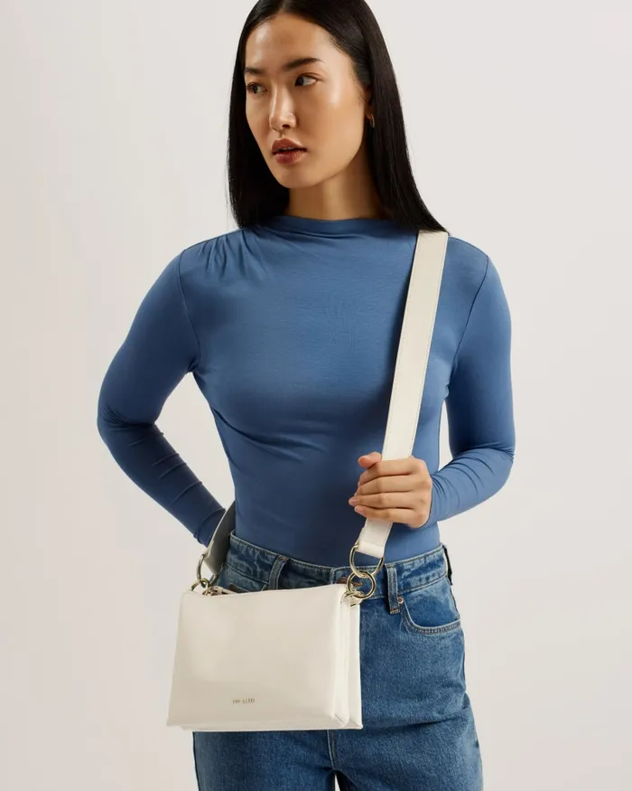 Women DELPHIA 8211 Branded Webbing Crossbody Bag White Ted Baker Crossbody Bags