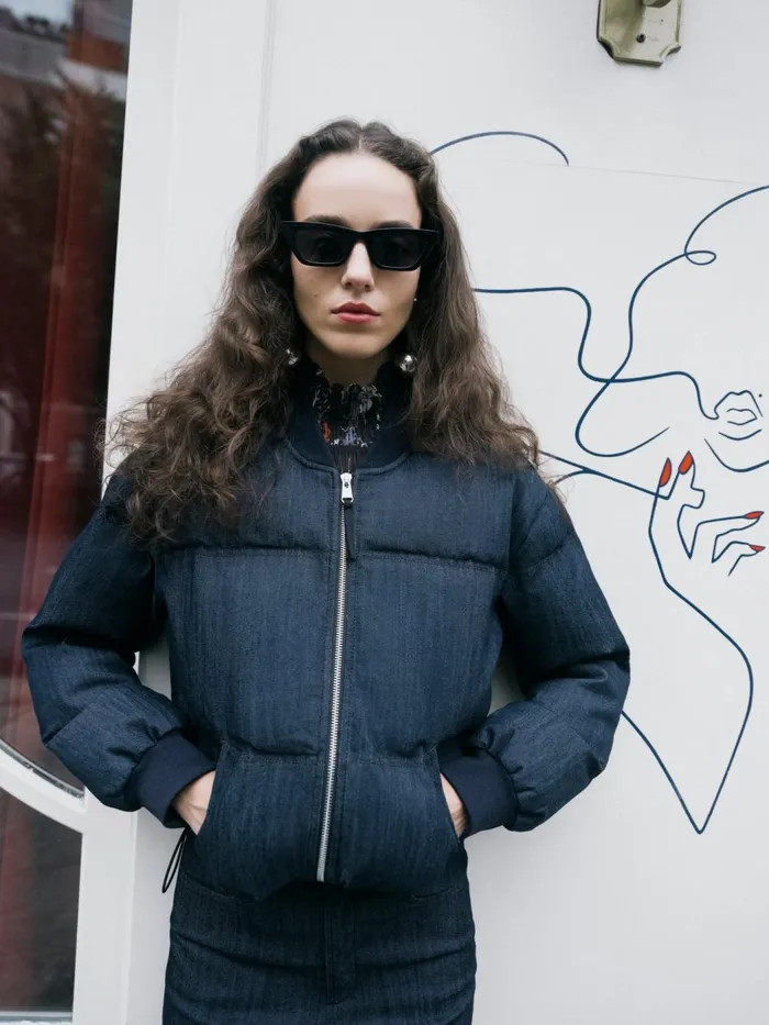Women Denim Cinq Sept Denim Maris Puffer Indigo