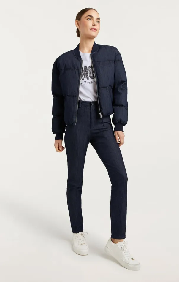 Women Denim Cinq Sept Denim Maris Puffer Indigo