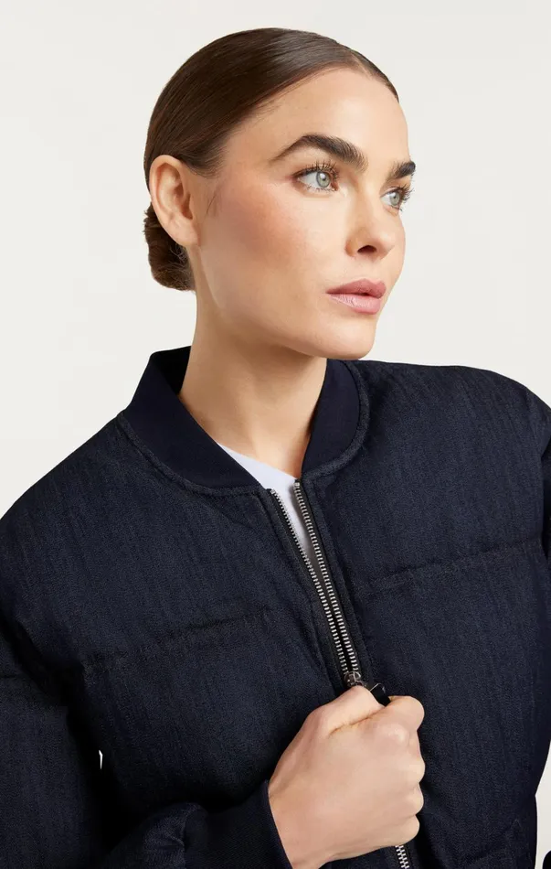 Women Denim Cinq Sept Denim Maris Puffer Indigo
