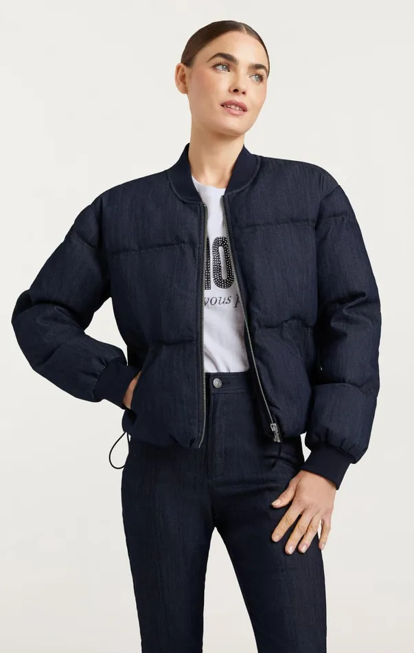 Women Denim Cinq Sept Denim Maris Puffer Indigo