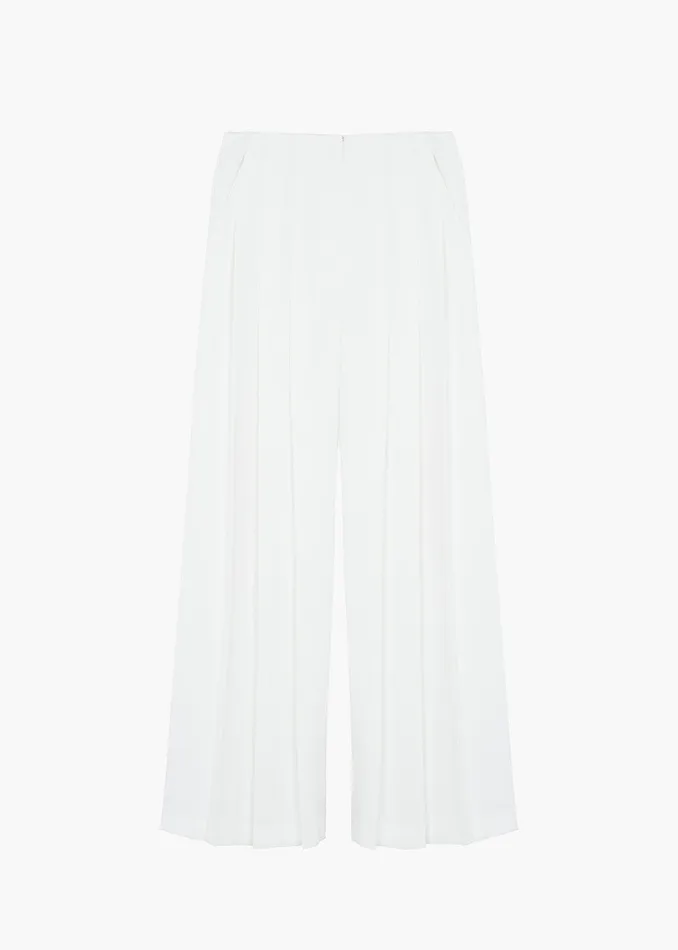 Women Dillon Pleated Pants 8211 White The Frankie Shop Bottoms
