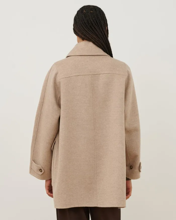 Women DoubleFaced Wool And Cashmere Pea Coat Natural Comptoir Des Cotonniers Coats and Jackets Women DoubleFaced Wool And Cashmere Pea Coat Natural Comptoir Des Cotonniers Coats and Jackets