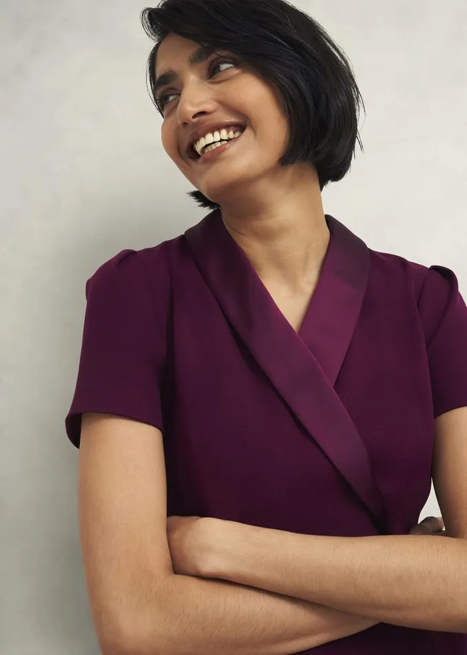 Women Dresses and Jumpsuits Hobbs Amira Dress Warm Plum