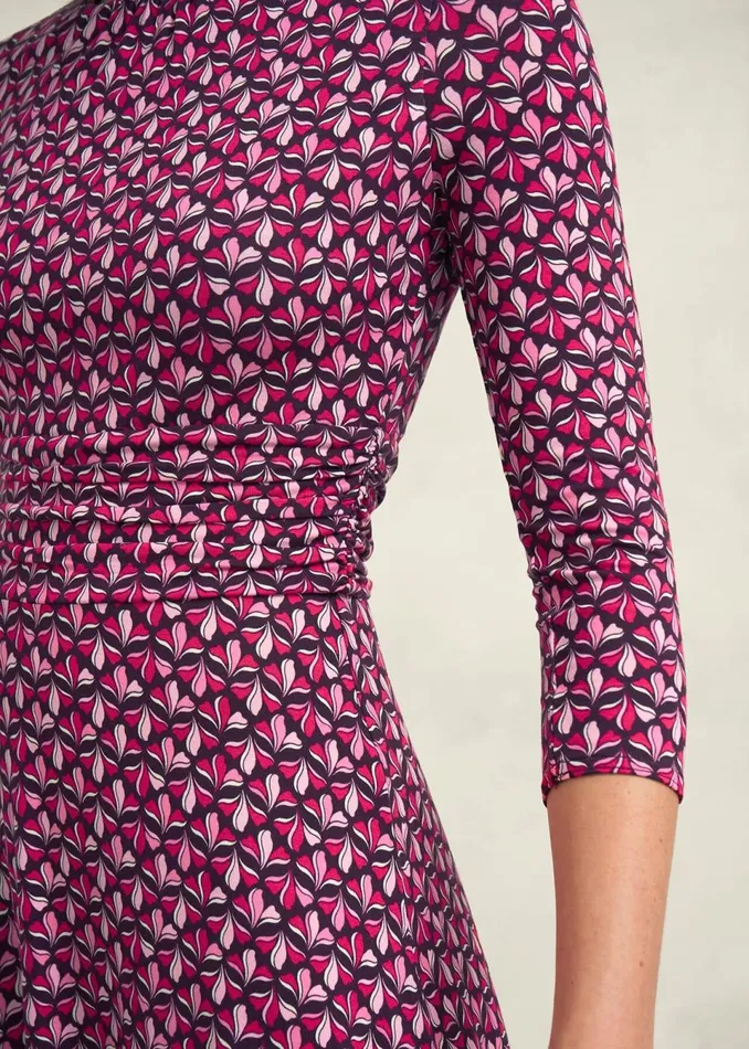 Women Dresses and Jumpsuits Hobbs Bayview Jersey Dress Pink Multi