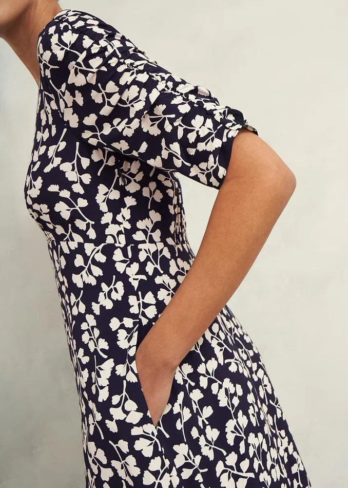 Women Dresses and Jumpsuits Hobbs Bonnie Dress Navy Cream