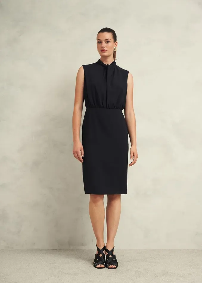 Women Dresses and Jumpsuits Hobbs Camille Twist Neck Dress Black