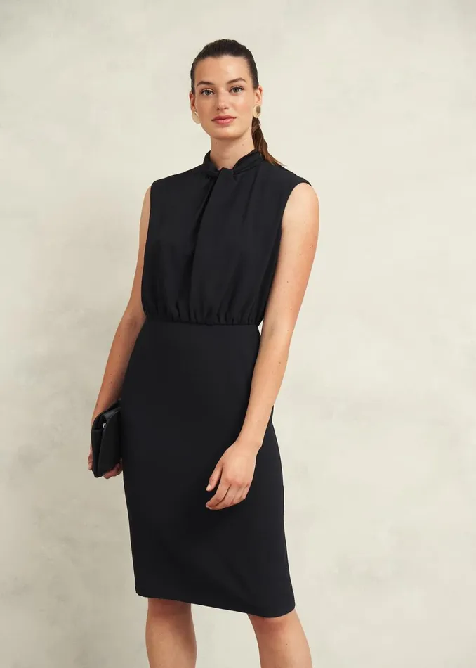 Women Dresses and Jumpsuits Hobbs Camille Twist Neck Dress Black