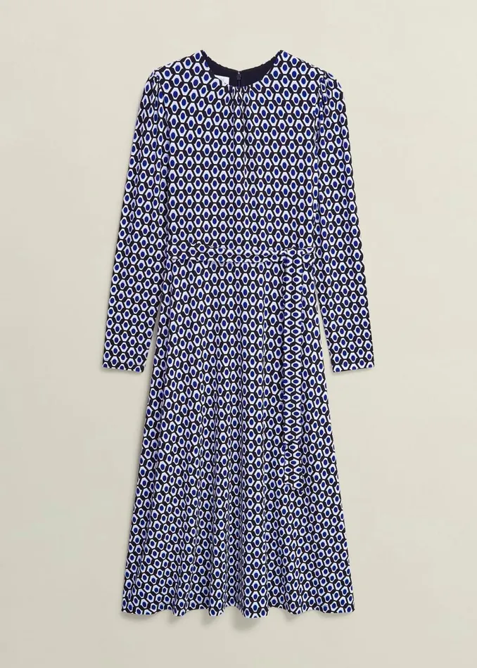 Women Dresses and Jumpsuits Hobbs Dakota Jersey Dress Navy Multi