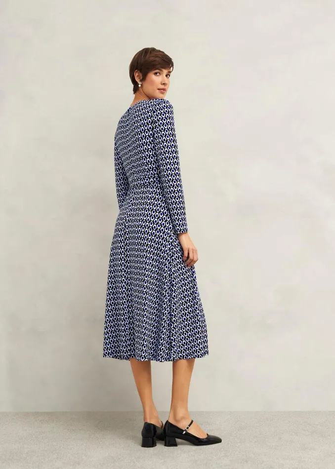 Women Dresses and Jumpsuits Hobbs Dakota Jersey Dress Navy Multi