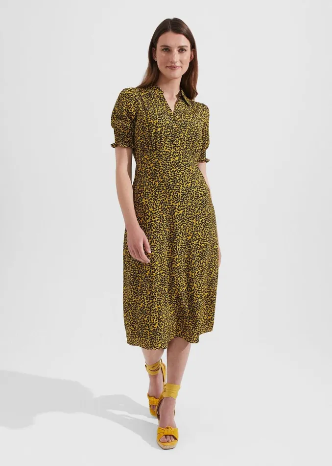 Women Dresses and Jumpsuits Hobbs Elora Dress Chartreuse Navy