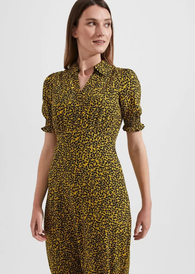 Women Dresses and Jumpsuits Hobbs Elora Dress Chartreuse Navy