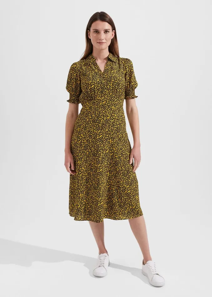 Women Dresses and Jumpsuits Hobbs Elora Dress Chartreuse Navy
