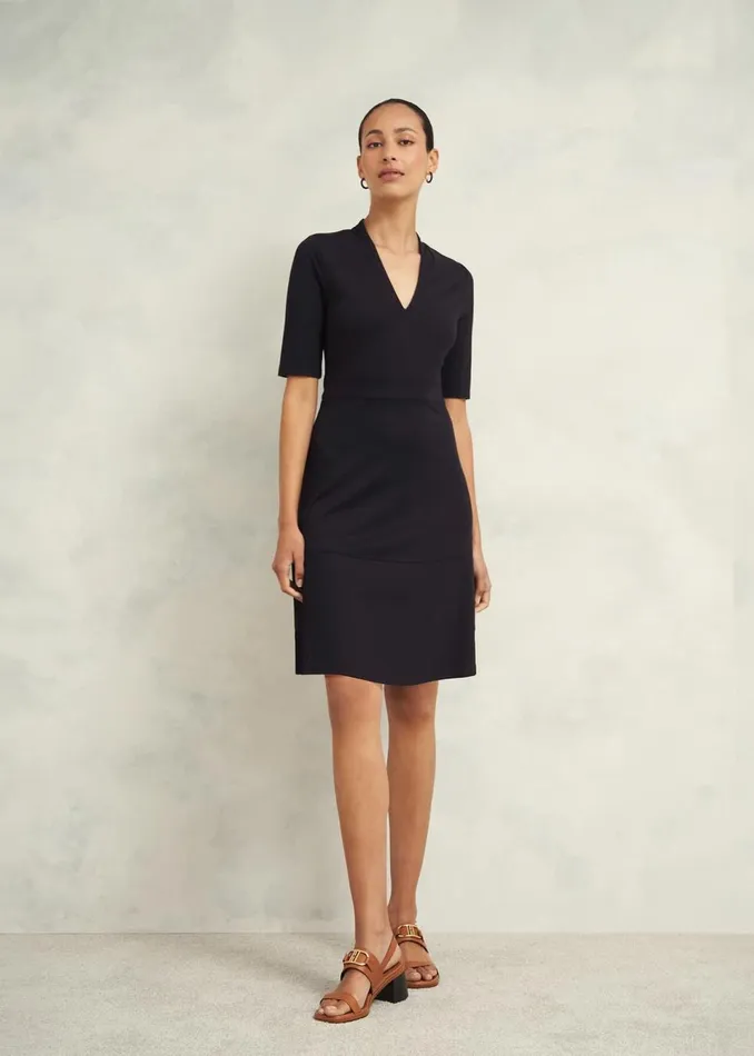 Women Dresses and Jumpsuits Hobbs Emilia Ponte Dress Navy