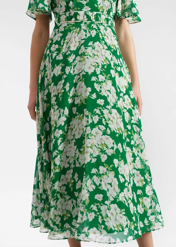 Women Dresses and Jumpsuits Hobbs Petite Bronwyn Silk Dress Green Multi