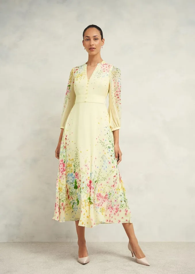 Women Dresses and Jumpsuits Hobbs Petite Emma Dress Yellow Multi