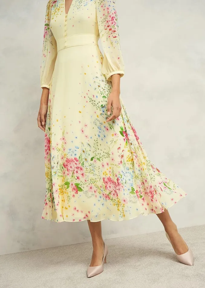 Women Dresses and Jumpsuits Hobbs Petite Emma Dress Yellow Multi