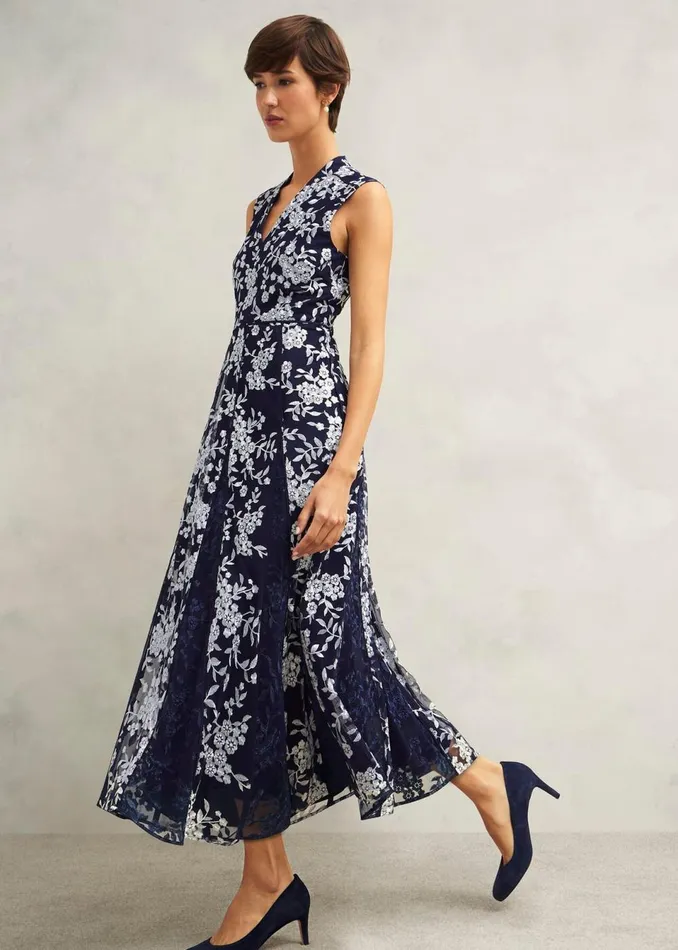 Women Dresses and Jumpsuits Hobbs Petite Quin Dress Midnight Ivory