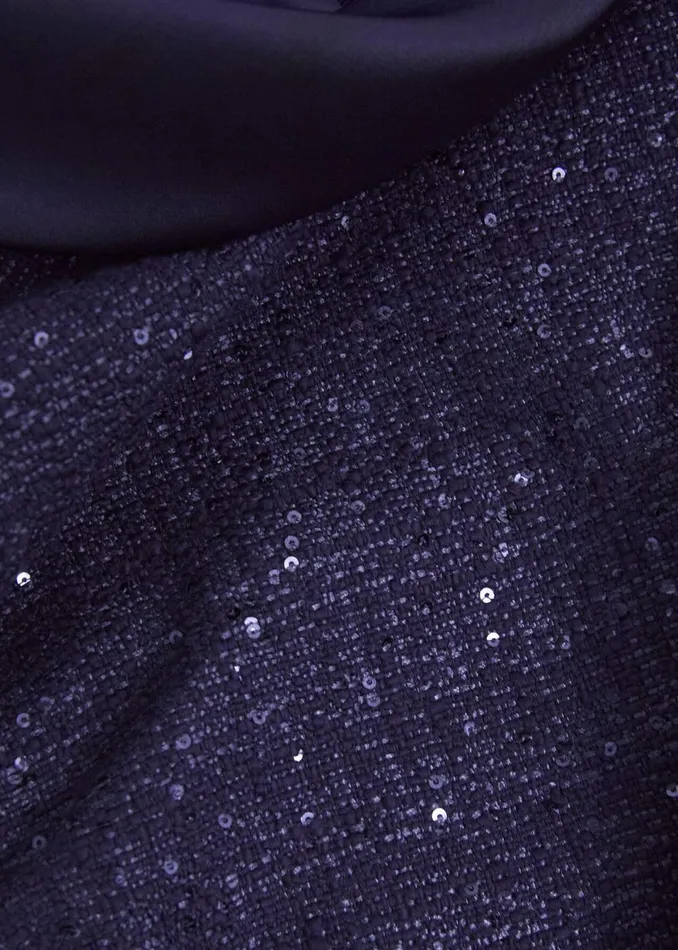 Women Dresses and Jumpsuits Hobbs Prisha Sequin Tweed Dress Midnight Navy