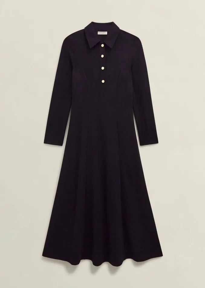 Women Dresses and Jumpsuits Hobbs Scarlett Ponte Dress Hobbs Navy