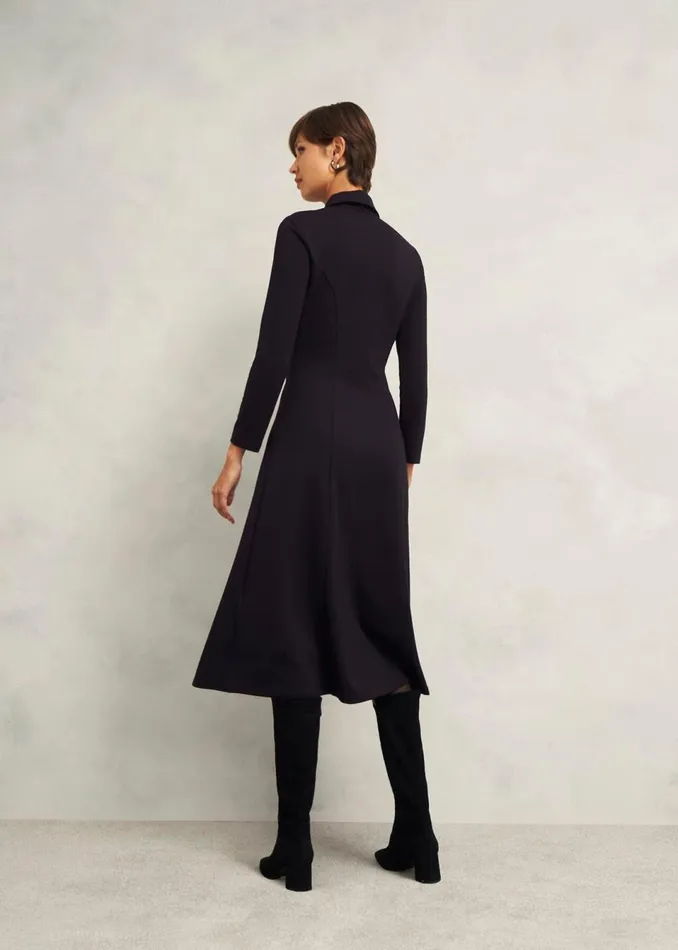 Women Dresses and Jumpsuits Hobbs Scarlett Ponte Dress Hobbs Navy